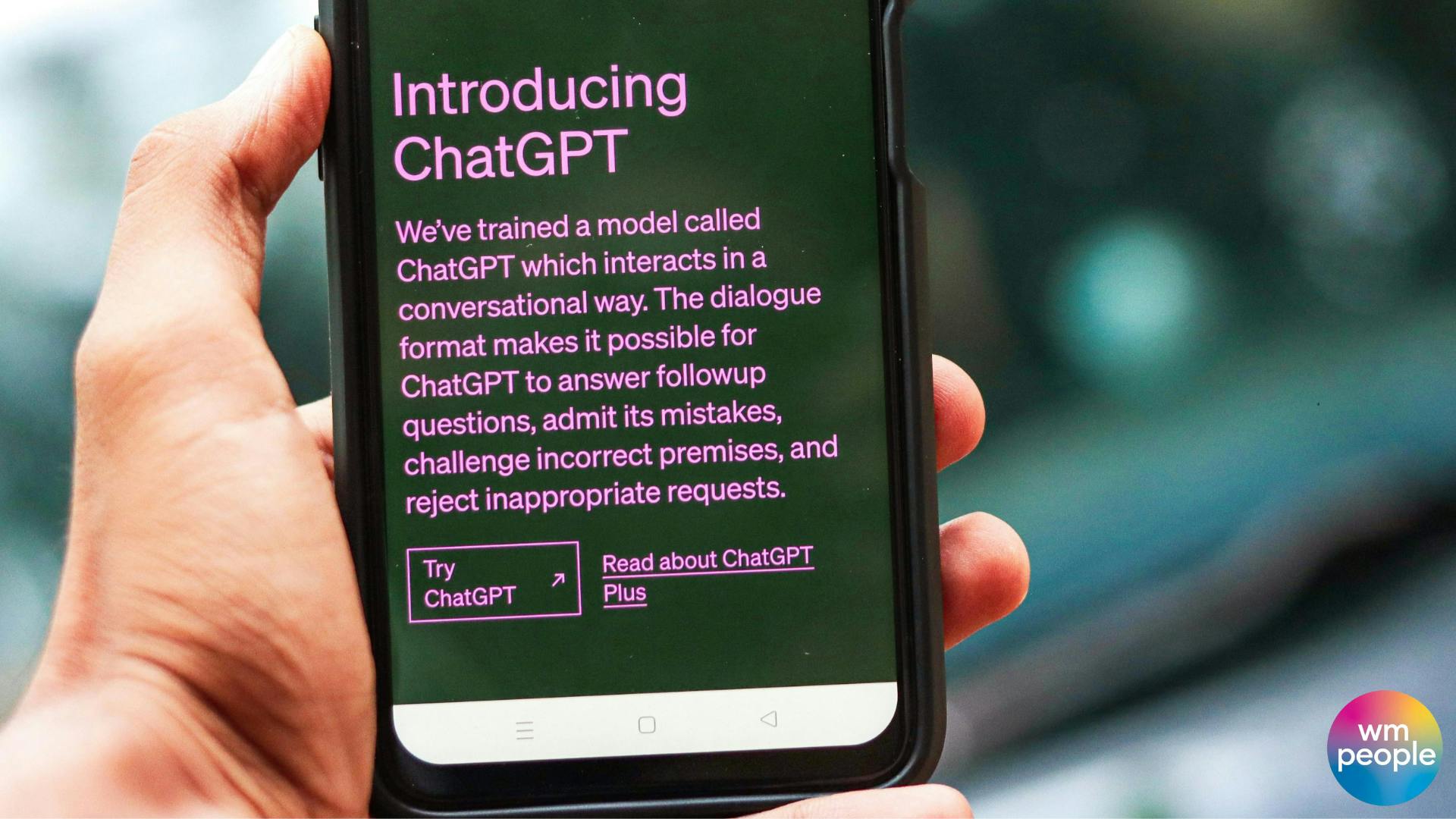 Chat GPT open on a phone