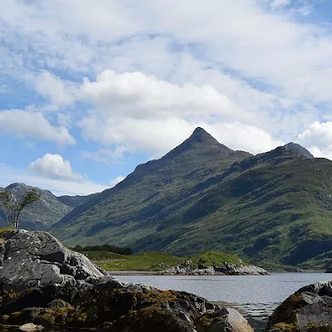 Scottish scenery of loch and mountains